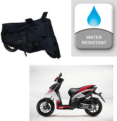 saanvi Two Wheeler Cover for Aprilia(SR 125, Black)