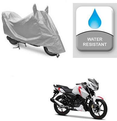saanvi Two Wheeler Cover for TVS(Apache, Silver)