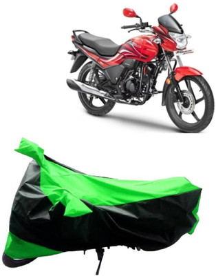 MMSSTAR Waterproof Two Wheeler Cover for Hero(Passion Xpro, Green, Black)