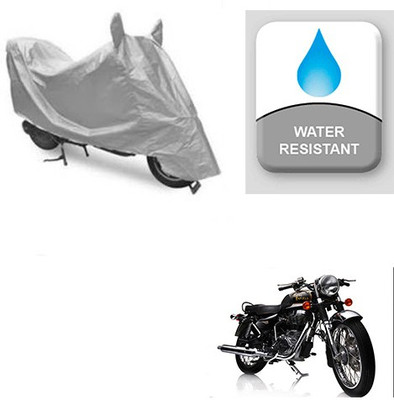 Atulit enterprises Two Wheeler Cover for Royal Enfield(Electra Delux, Silver)