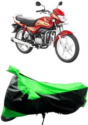 MMSSTAR Waterproof Two Wheeler Cover for Hero(HF Deluxe, Green, Black)