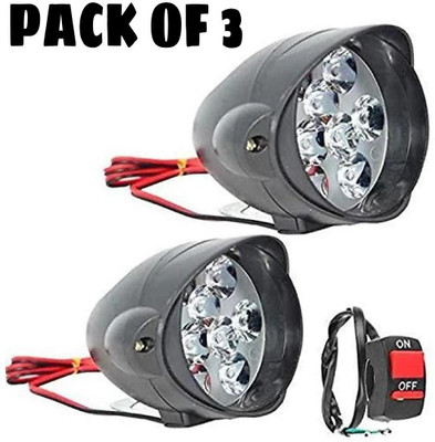 HI-TECH ACCESSORIES 9LED ROCKET LIGHT AND 1PC ON/OFF SWITCH Fog Lamp Motorbike, Van LED (12 V, 20 W)(Universal For Bike)