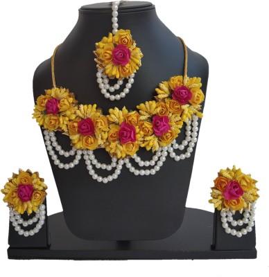 ringzinnie Plastic White, Yellow, Pink Jewellery Set(Pack of 1)