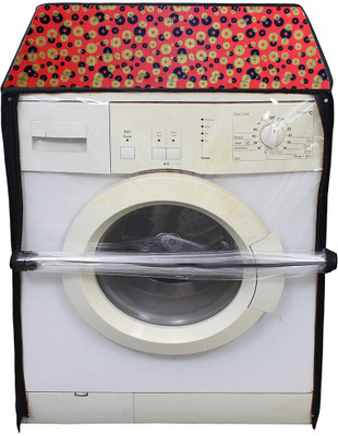 Auf Front Loading Washing Machine  Cover(Width: 60.96 cm, Black,Gold)