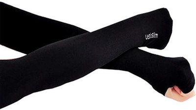 Regitx Cotton Arm Sleeve For Men & Women(M, Black)