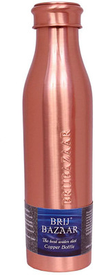 BRIJBAZAAR Water bottle copper seamless design lacquer coated leak proof water bottle 1000 ML 1000 ml Bottle(Pack of 1, Multicolor, Copper)