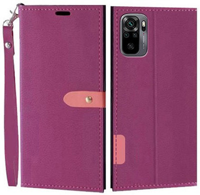 Krofty Flip Cover for Redmi Note 10, Redmi Note 10S, Redmi Note 11SE(Pink, Cases with Holder, Pack of: 1)