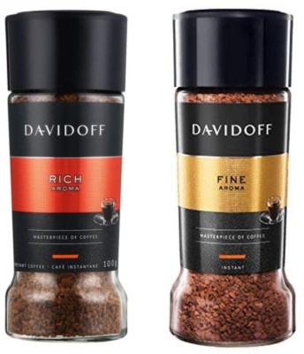 Davidoff Rich Aroma + Fine Aroma | Combo| Instant Coffee | (100g x2) Instant Coffee(2 x 100 g)