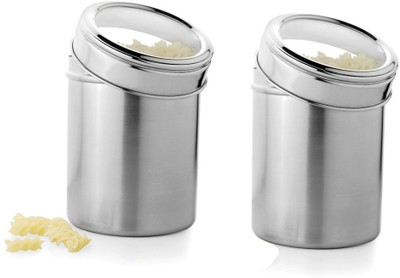 Renberg Steel Grocery Container  - 1650 ml(Pack of 2, Silver)