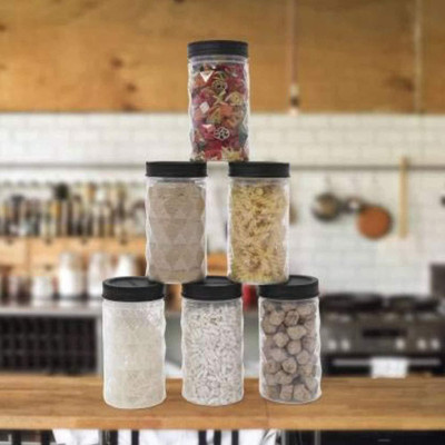Cutting EDGE Plastic Utility Container  - 225 ml(Pack of 6, Clear)