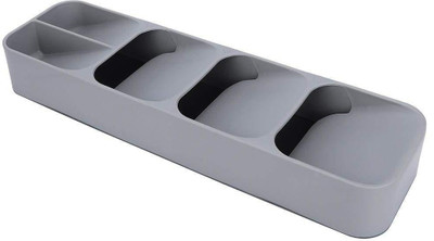 ZULAT Empty Cutlery Holder Case(Grey  Holds 4 Pieces)