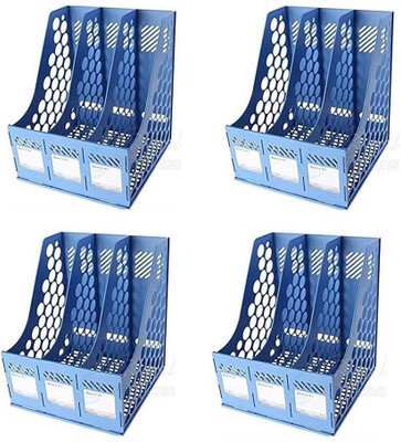 CPEX 3 Compartments PLASTIC FILE RACK HOLDER(Multicolor)
