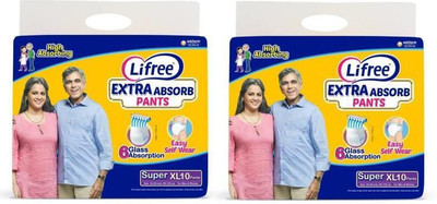 LIFREE Adult diaper Extra Large Size Pant Style Adult Diapers - XL(20 Pieces)