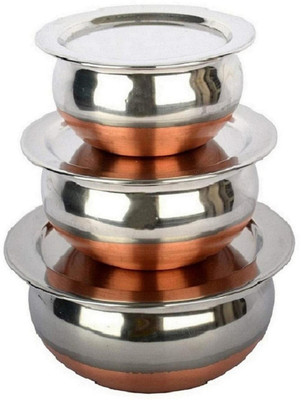 RBGIIT Wok Set with Lid 2 L capacity 21 cm diameter(Stainless Steel)