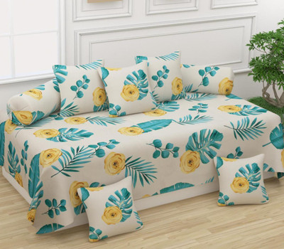 MAHI TEXTILES Cotton Abstract Diwan Set(Multicolor)