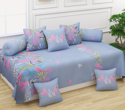 MAHI TEXTILES Cotton Abstract Diwan Set(Multicolor)