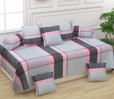 MAHI TEXTILES Cotton Abstract Diwan Set(Multicolor)