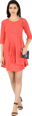 Nibiha Women A-line Red Mini/Short Dress