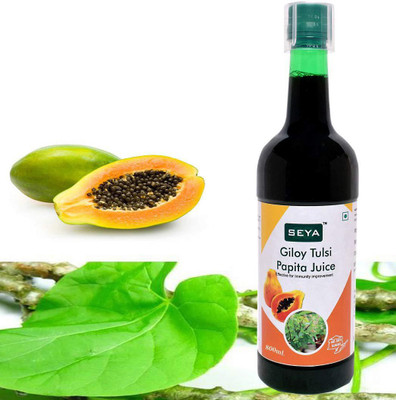 seya Giloy Tulsi papita Juice Effective for Immunity Improvement(800 ml)