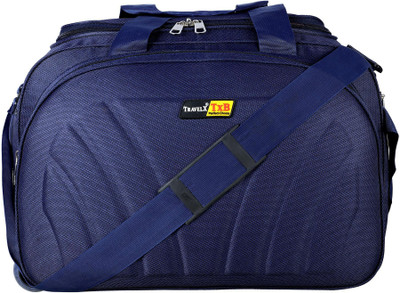 TRAVELX BY XERUS (Expandable) Soft Body Duffel Luggage/Bag (60L), Premium Quality Waterproof Travel Duffel Bag/Strolley Duffel bag. with Smooth Two Spinner wheel Duffel With Wheels (Strolley)
