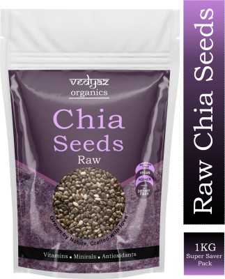 Vedyaz Organic Chia Seeds Raw for Eating and weight loss - 1kg Chia Seeds(1 kg)