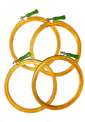 KHUSHA CREATIONS KC-248 Embroidery Hoop(Pack of 4)