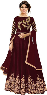 R&H COMAPANY Anarkali Gown(Maroon)