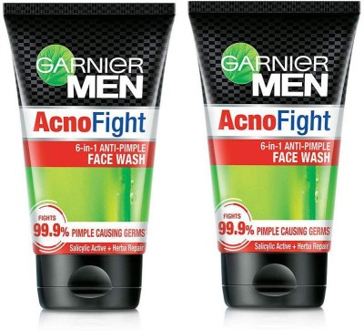 GARNIER Acno Fight Anti-Pimple Face wash 2X100g Face Wash(200 g)