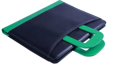 COI FAUX LEATHER FILE FOLDER(Set Of 1, Black, Green)