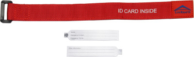 Lifekrafts Child ID Band Waterproof Adjustable Emergency Contact Bracelet With 2 ID Cards Fitness Band(Red, Pack of 1)