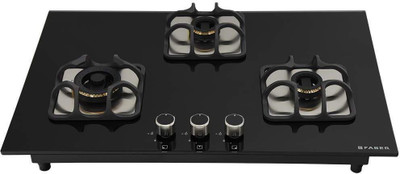 FABER HOB IMPERIA PLUS 783 BRB CI BK  Glass Automatic Hob(3 Burners)