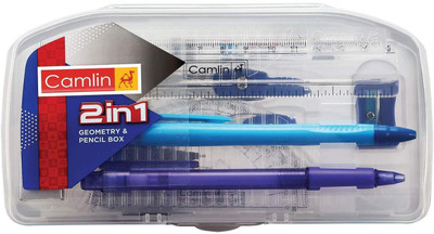 Kokuyo Camlin 2 IN 1 Grometry Box And Pencil Box Geometry Box(White)