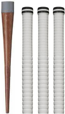 Raider Set of 3 Cricket Bat White grip (XR) + 1 wooden cone (gripper) Ultra Tacky(Pack of 4)