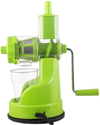 SEASPIRIT Plastic Hand Juicer for Fruit & Vegetable with Steel Handle Vacuum Locking System,Shake, Smoothies, Travel Juicer for All Fruits and Vegetable(Green)