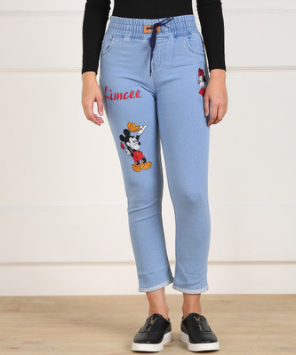 Limcee Boyfriend Women Light Blue Jeans