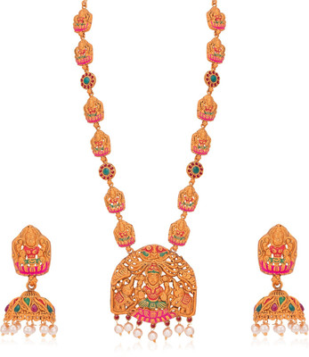 Sukkhi Alloy Gold-plated Brown Jewellery Set(Pack of 1)