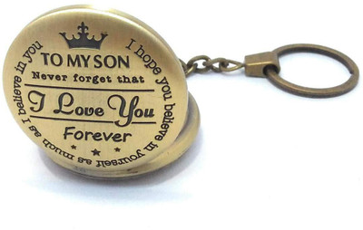 Arkanum To my son I love you Forever Pocket Watch Keychain Key Chain