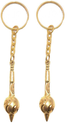 kd collections KD256 - Golden Color Hanuman Ji Gada Metal Keychain | Key-Ring for Spiritual Protection and Good Luck-Combo-Pack of 2 Keychains Key Chain