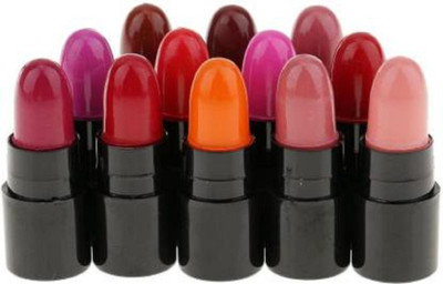 play run Hir Look Mini Tylish Poket Mini travel Lipstick Combo Set(Multicolor, 12)