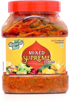 Natural Hub Mother Made Organic (The Real Taste Of Homemade) Mixed Vegetable Pickle(1000 g)