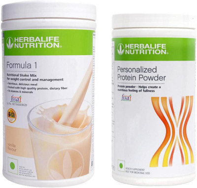 HERBALIFE Formula1 Shake - Vanilla Flavor With Personalized Protein Powder 400 Gram Plant-Based Protein(900 g, Vanilla)