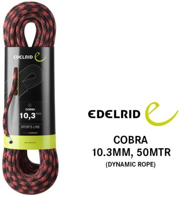 EDELRID Cobra Climbing Dynamic Rope Multicolor(Length: 50 m, Diameter: 10.3 mm)