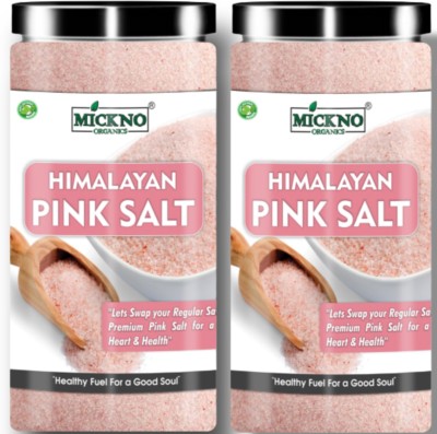 mickno organics 800 gm Himalayan Pink Rock Salt powder Organic for Weight loss ( imported ) Himalayan Pink Salt(800 g, Pack of 2)