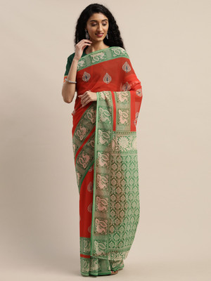 Shavya Printed Bollywood Georgette Saree(Multicolor)