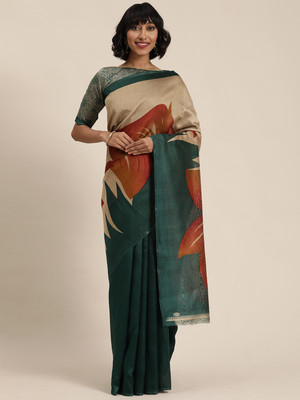 Suali Printed Bollywood Art Silk Saree(Multicolor)