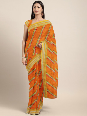 Shavya Self Design Bollywood Linen Saree(Yellow)