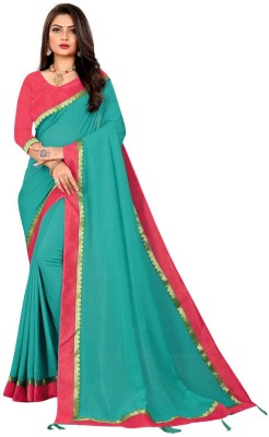 dharmanandan creation Printed Bollywood Cotton Blend, Art Silk Saree(Multicolor)