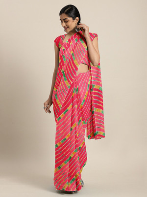 Shavya Self Design Bollywood Georgette Saree(Pink)