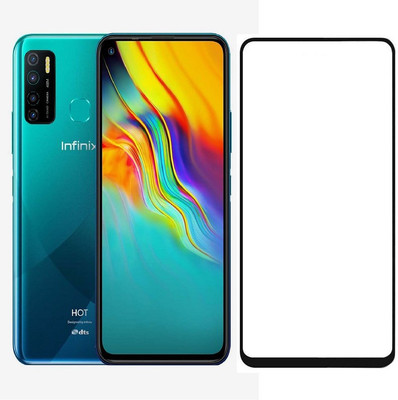 HQ Protection Edge To Edge Tempered Glass for Infinix Hot 9 Pro | 11D Anti Scratch 9H Hardness Cover Friendly Anti Shatter Proof Full Edge Full Glue(Pack of 1)