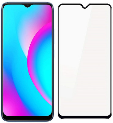 Express Buy Edge To Edge Tempered Glass for Realme C15 | 11D Anti Scratch 9H Hardness Cover Friendly Anti Shatter Proof Full Edge Full Glue(Pack of 1)